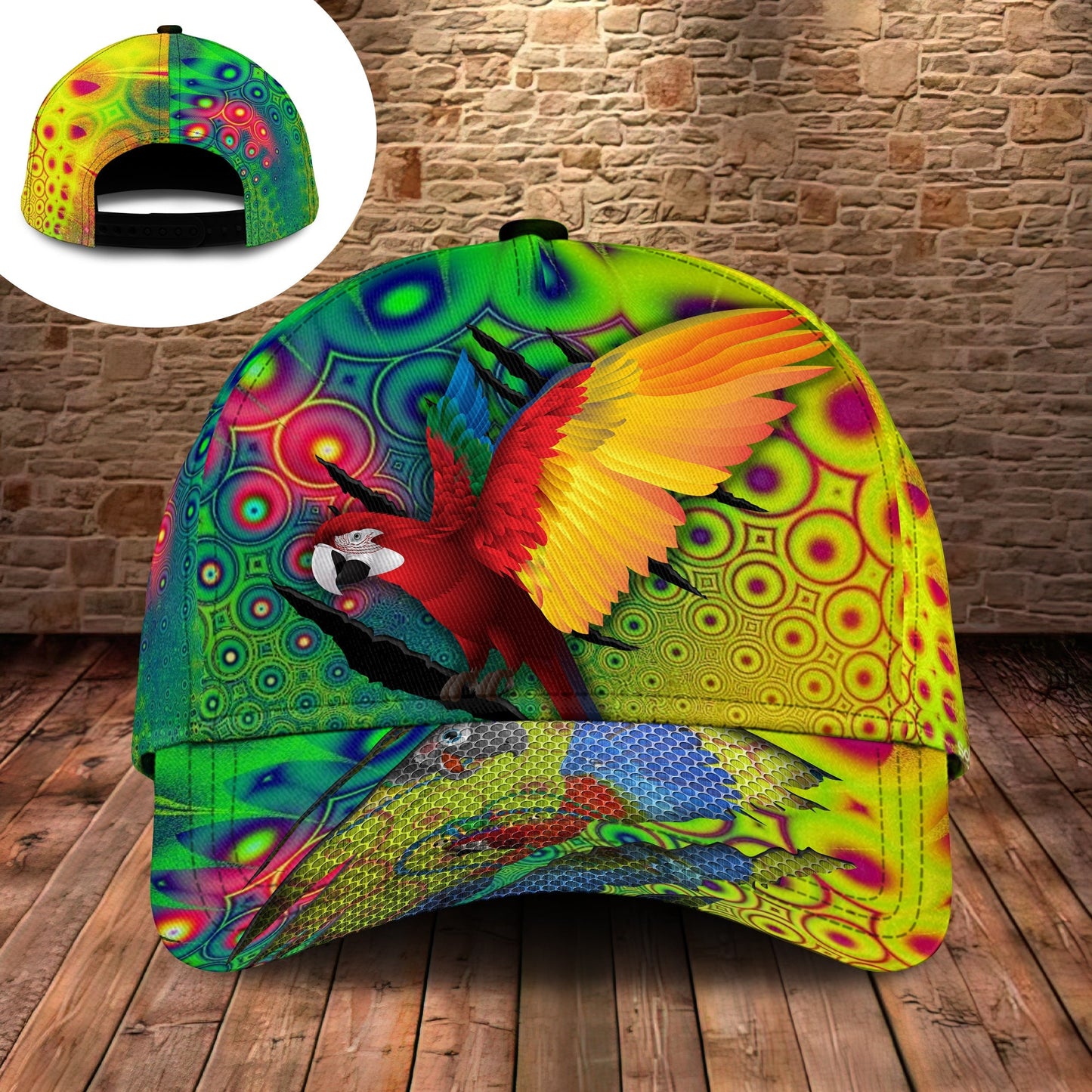 Parrot Mardi Gras Party Classic Cap For Beach Days Travel And Relaxed Everyday Outfits