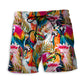 Colorful Tropical Leaf Parrot Beach Shorts For Weekend Travel And Bright Seasonal Outfits