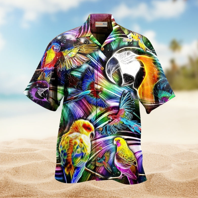 Bird Watching Hawaiian Shirt Tropical Styling View For Summer Travel