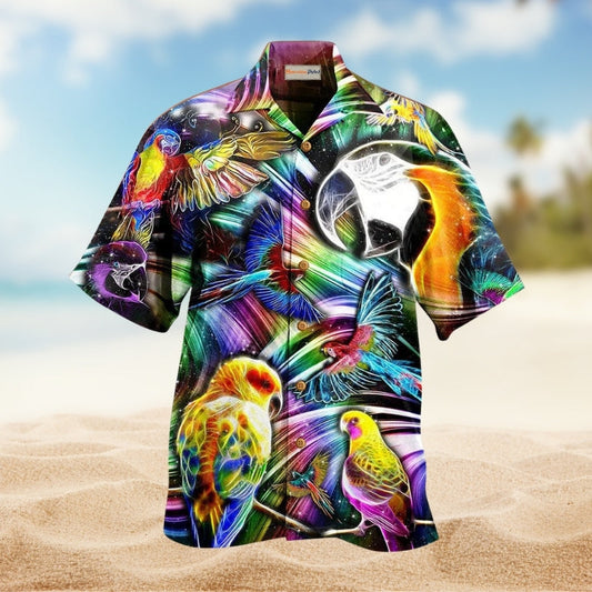 Bird Watching Hawaiian Shirt Tropical Styling View For Summer Travel