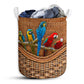Parrot Rattan Texture Style Laundry Basket For Bathroom Bedroom Storage