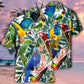 Tropical Parrot Leaf Hawaiian Shirt Design View For Resort Travel And Thoughtful Gifting