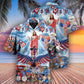Faith American Patriotism Hawaiian Shirt Artwork Detail For Tropical Trips And Casual Outings