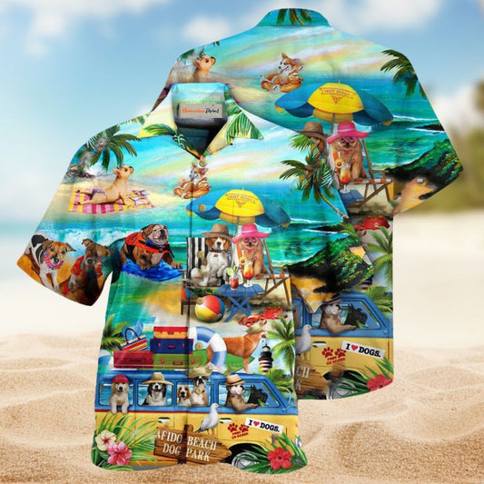 Paws Board Hawaiian Shirt For Coastal Travel, Casual Events, And Comfortable Summer Wear