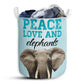Elephant Peace Love Elephant Laundry Basket For Bathroom Bedroom Storage