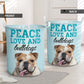 Dog Peace Love Bulldog Laundry Basket For Room Home Organizer