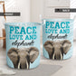 Elephant Peace Love Elephant Laundry Basket For Room Home Organizer
