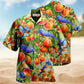 Peach Blue Birds Hawaiian Shirt For Island Vacations, Resort Wear, And Relaxed Seasonal Style