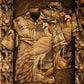 Peacock Woodcarving Hawaiian Shirt Pattern Detail For Summer Holidays And Outdoor Fun