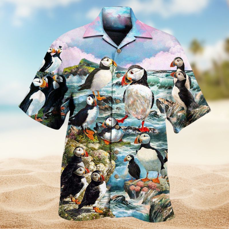 Penguins Coast Hawaiian Shirt For Tropical Holidays, Outdoor Gatherings, And Everyday Comfort