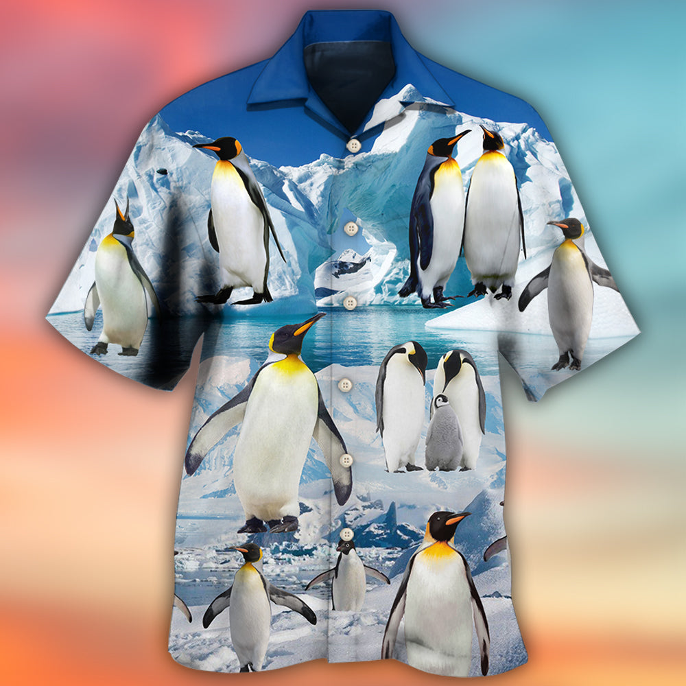 Cute Penguin Snow Hawaiian Shirt For Poolside Relaxation And Sunny Getaways