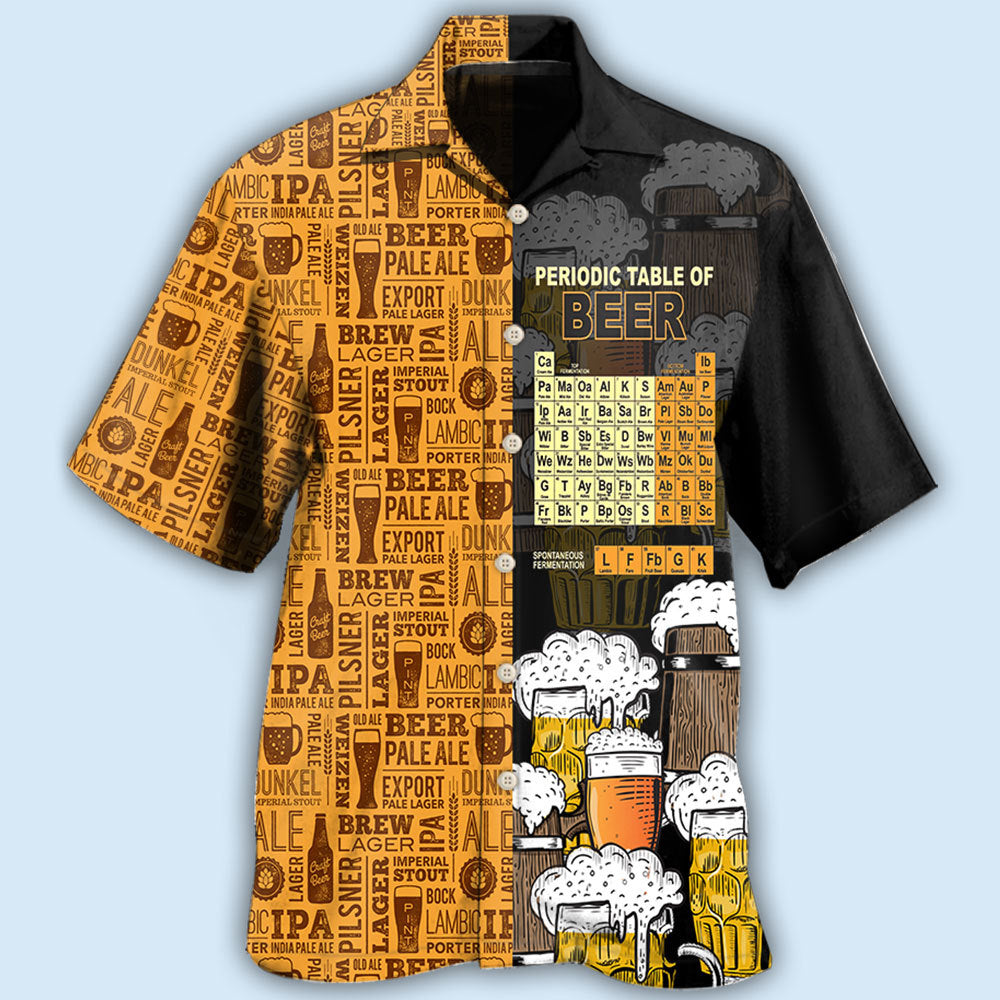 Beer Periodic Table Of Beer Beach Shorts Design View For Poolside Relaxation And Holiday Trips
