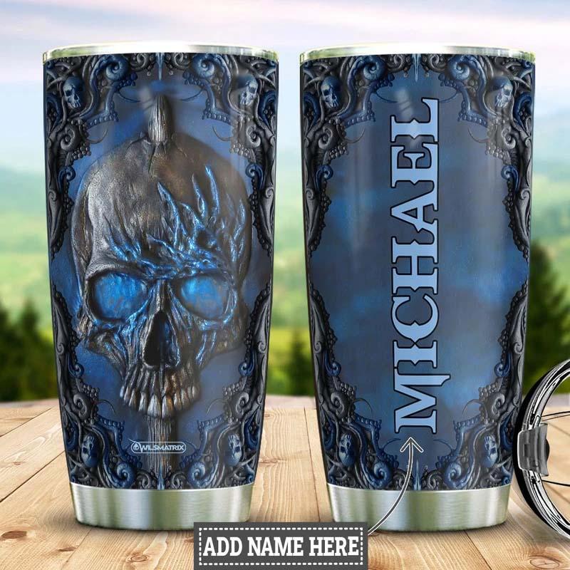 Skull Blue Woody Personalized 20 Oz Tumbler For Coffee Travel And Daily Drinks