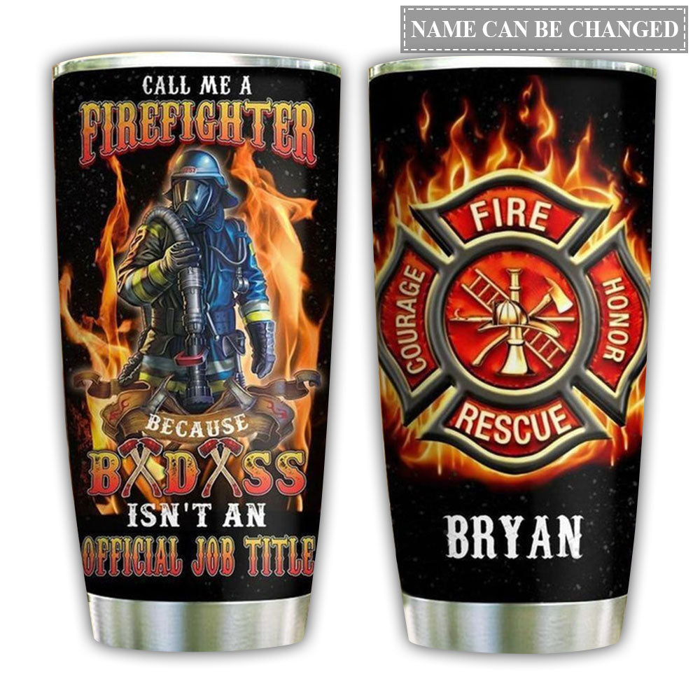 Firefighter Personalized 20 Oz Tumbler For Coffee Travel And Daily Drinks