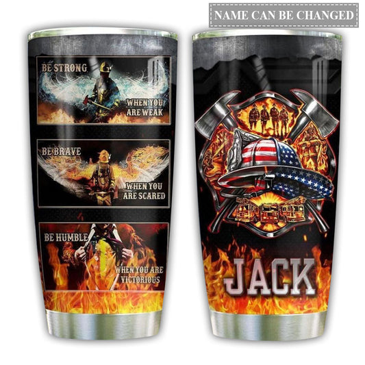 Firefighter In Life Personalized 20 Oz Tumbler For Coffee Travel And Daily Drinks