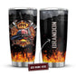 Firefighter With Fire Personalized 20 Oz Tumbler For Coffee Travel And Daily Drinks