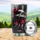 Skull And Rose Personalized 20 Oz Tumbler For Coffee Travel And Daily Drinks
