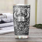 Viking Skull Silver With Sign 20 Oz Tumbler For Coffee Travel And Daily Drinks