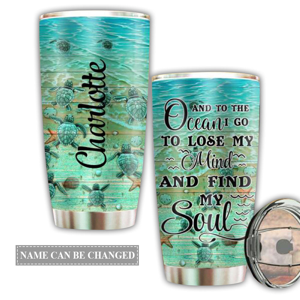 Turtle Ocean Personalized 20 Oz Tumbler For Coffee Travel And Daily Drinks