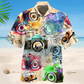 Vintage Photography Hawaiian Shirt For Summer Vacation, Beach Travel, And Casual Wear