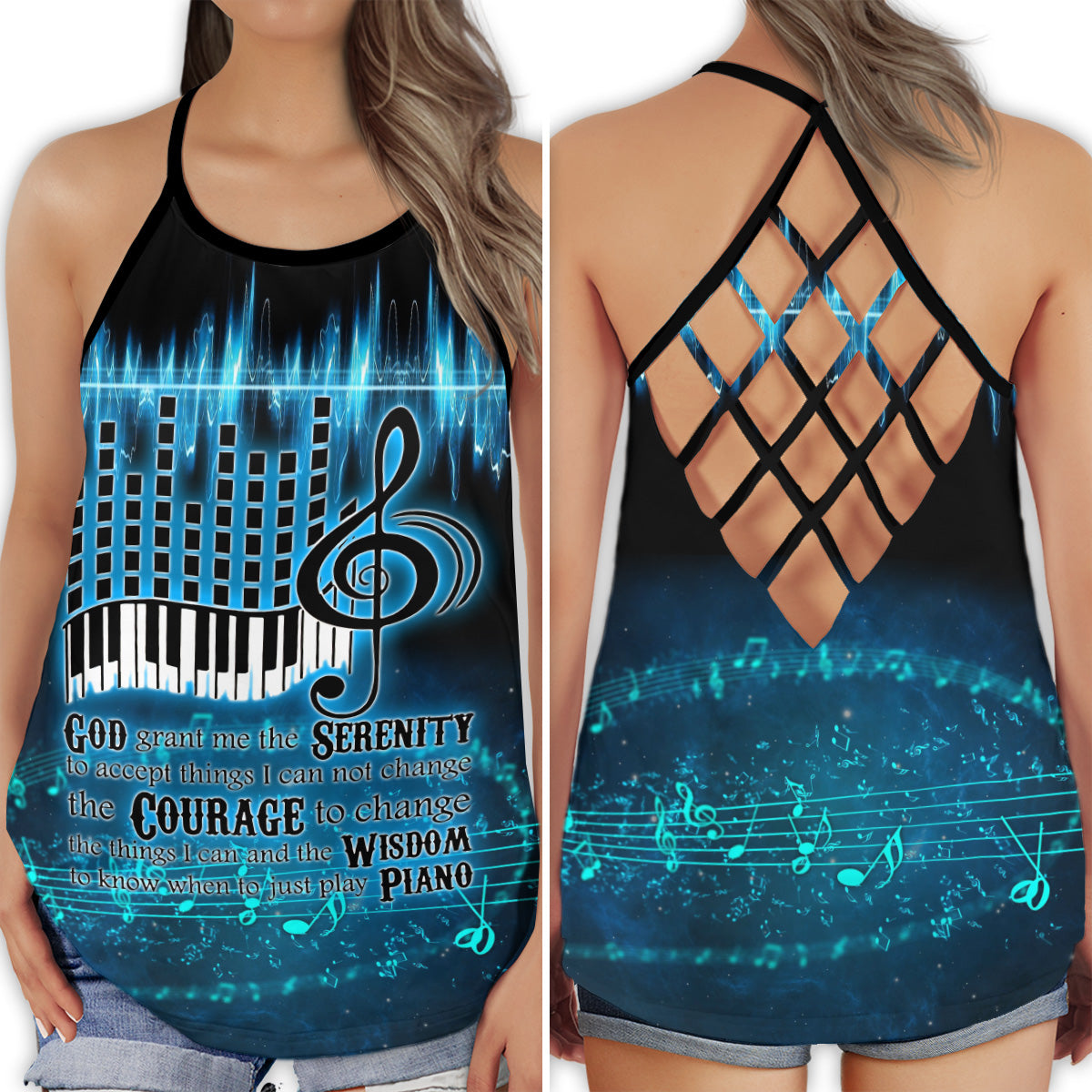 Piano Is My Life Love Piano Forever Hollow Tank Top For Studio Practice And Festival Wear