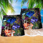 Piano Music Beautiful Speaks Hawaiian Print Beach Shorts For Music Lover Vacation Wear