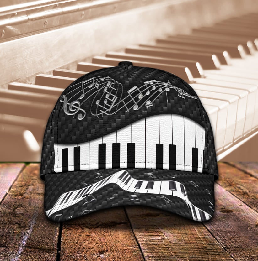 Piano Music Lover Artistic Classic Cap For Everyday Accessories Vacations And Outdoor Fun