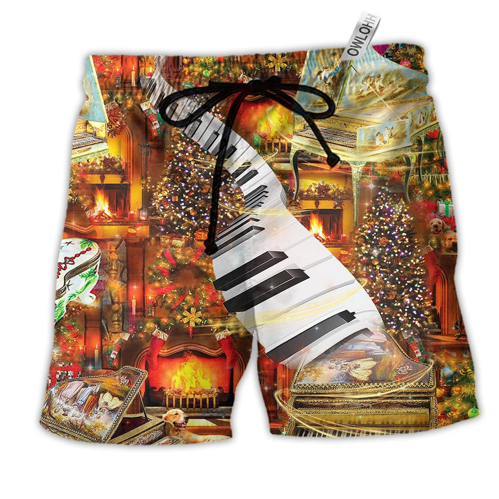 Piano Music Piano In Church Hawaiian Print Beach Shorts For Resort Trips And Weekend Wear