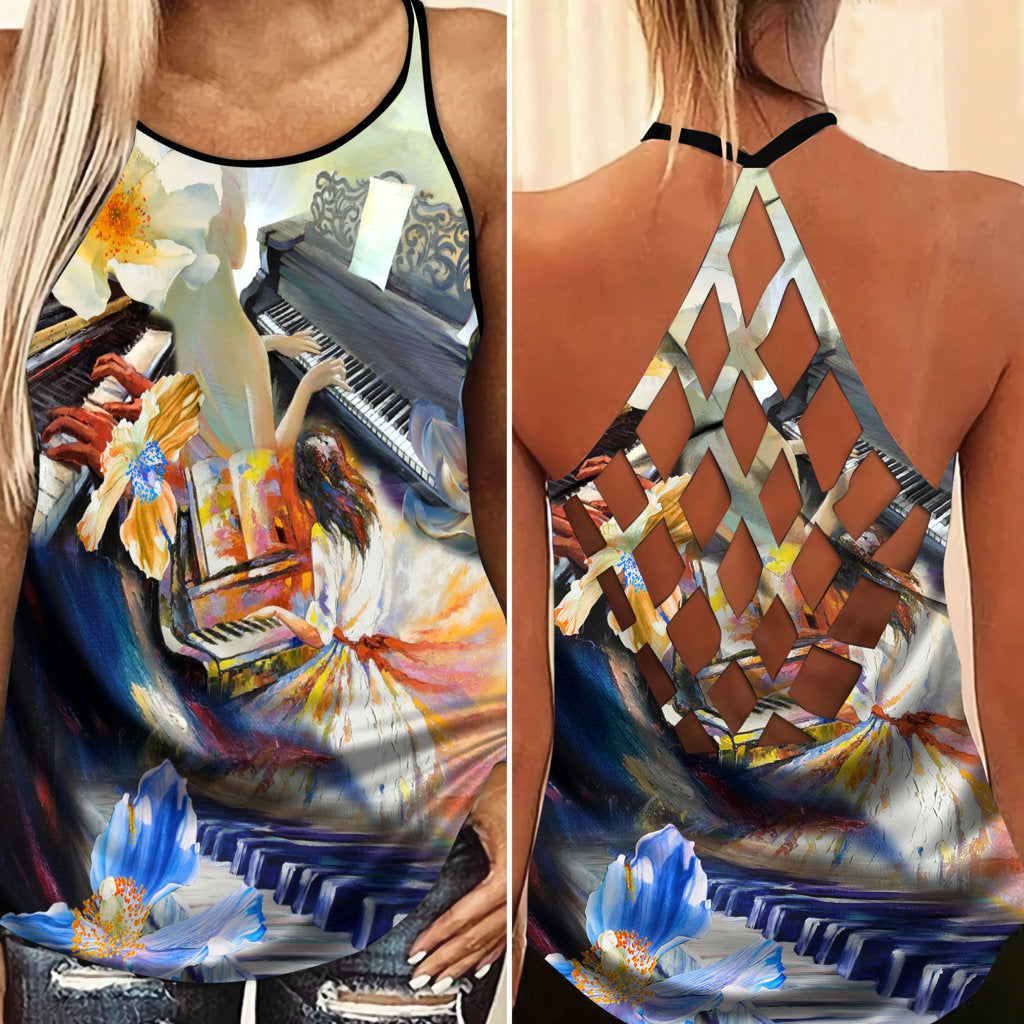 Piano Is My Life Hollow Tank Top For Music Activities And Travel Style