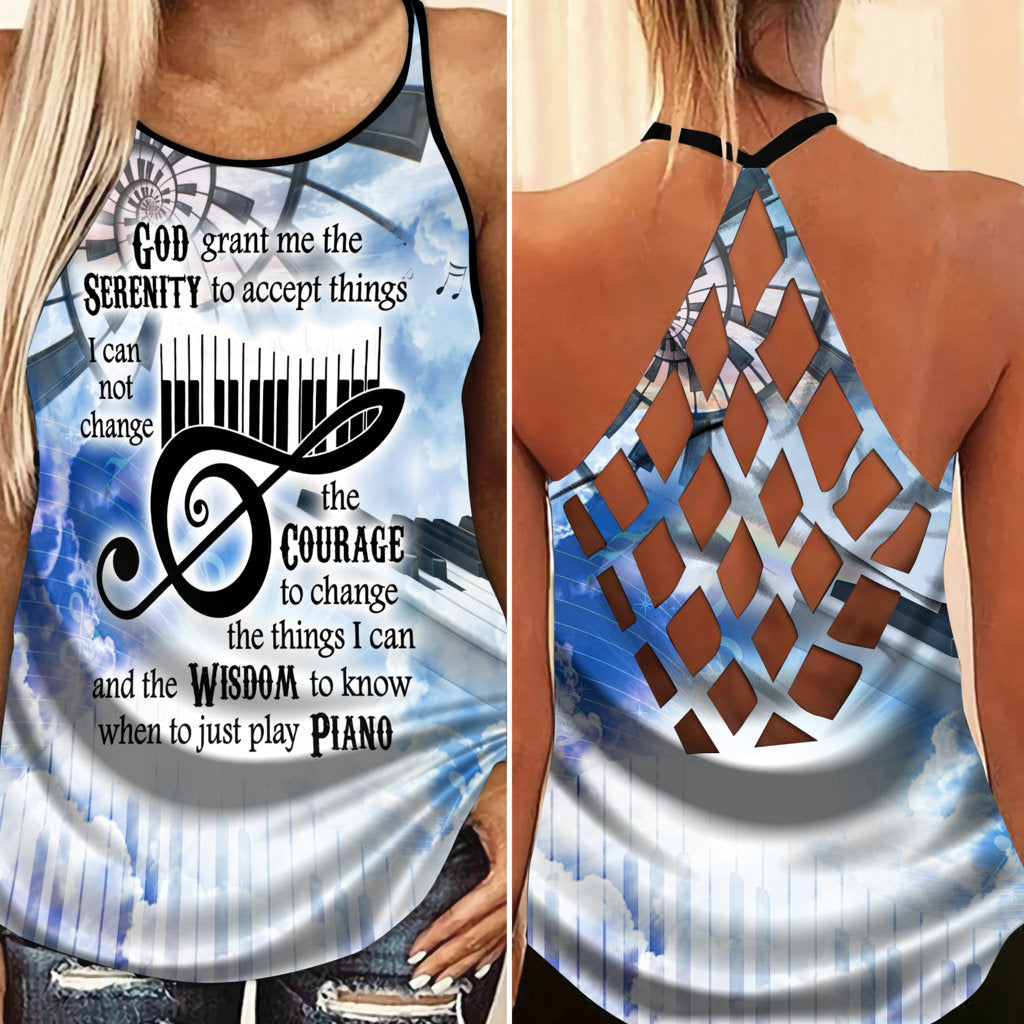 Piano Is My Life Hollow Tank Top For Performance Days And Comfortable Wear