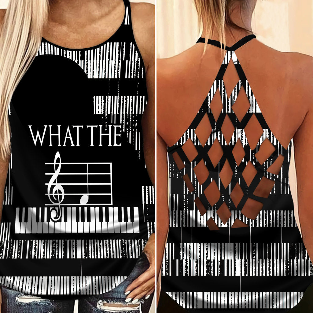 Piano Is My Life Hollow Tank Top For Dance Practice And Vacation Wear