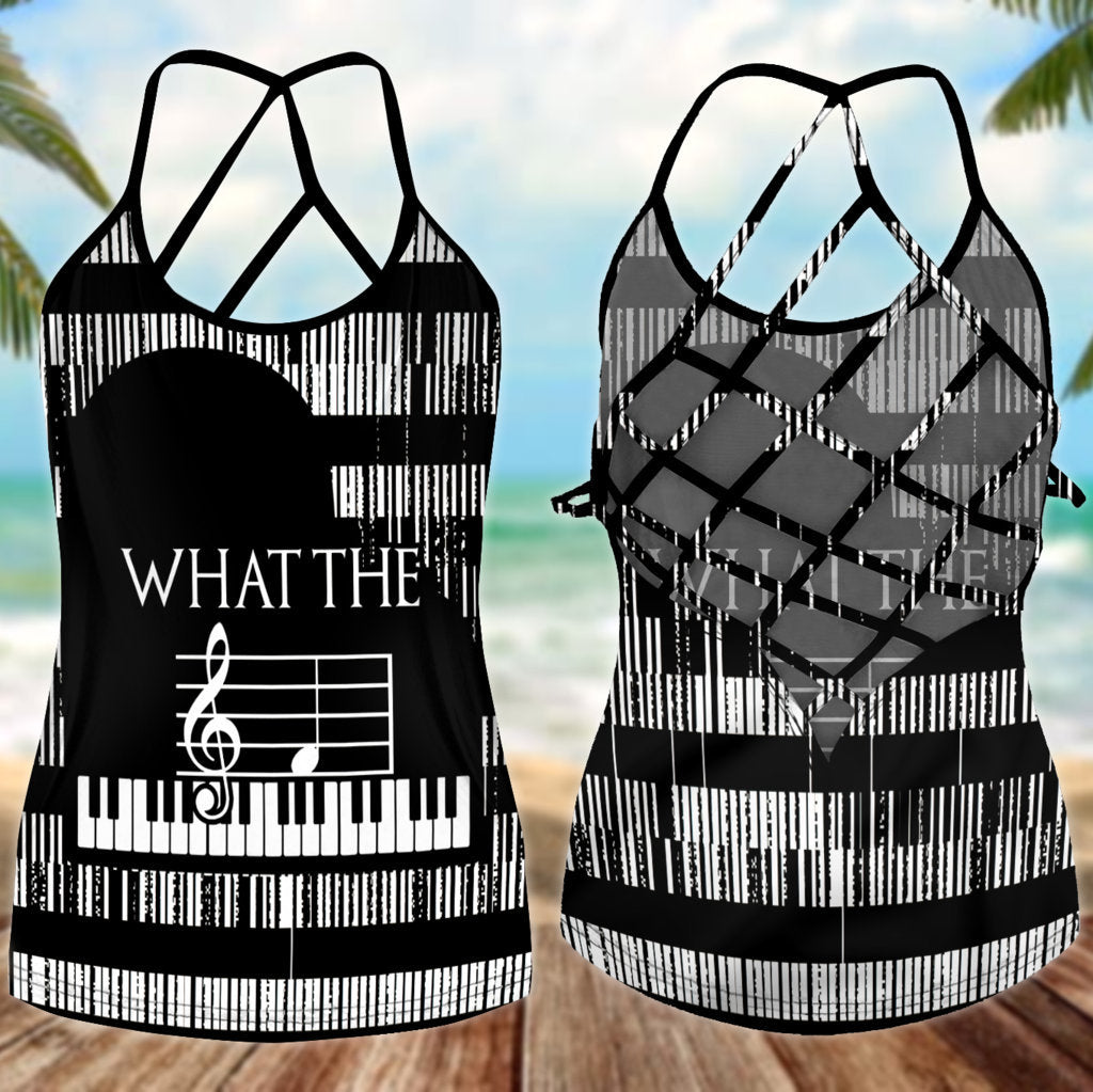 Piano Is My Life Hollow Tank Top For Dance Practice And Vacation Wear