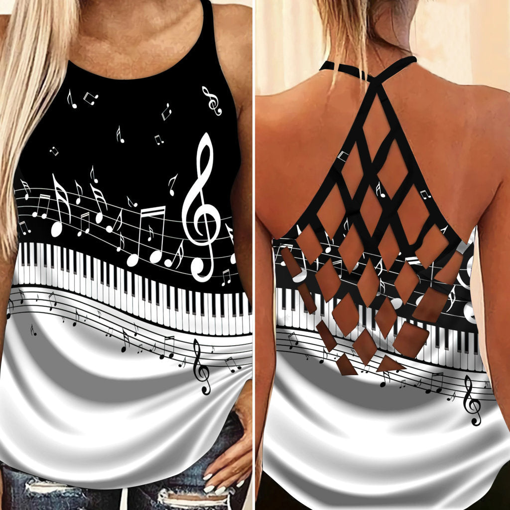 Piano Is My Life Hollow Tank Top For Dance Classes And Outdoor Events