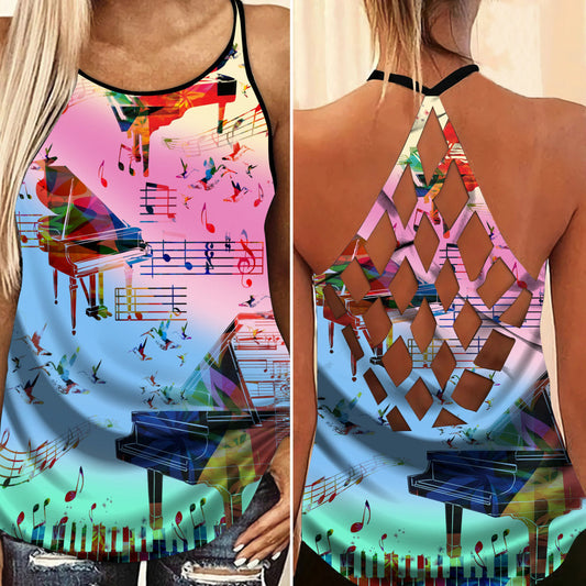 Piano Is My Life Hollow Tank Top For Music Events And Casual Outfits