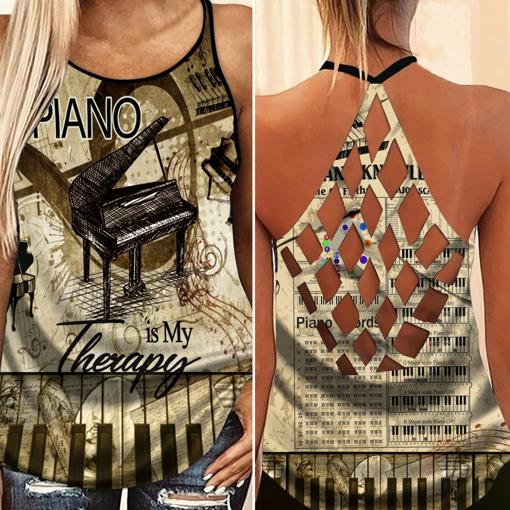 Piano Is My Life Hollow Tank Top For Dance Sessions And Casual Style