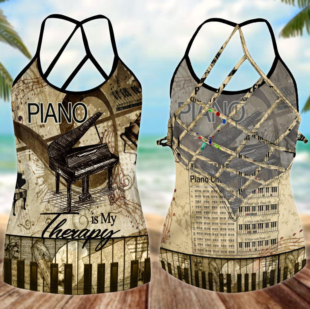Piano Is My Life Hollow Tank Top For Dance Sessions And Casual Style