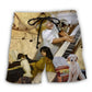 Piano Dog Lover Beach Shorts Artwork Detail For Comfortable Everyday Summer Wear