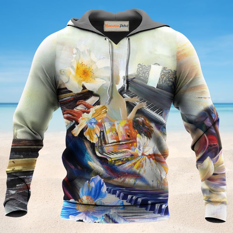 Piano Love Forever Music Hoodie For Rehearsals Weekend Outings And Comfortable Streetwear