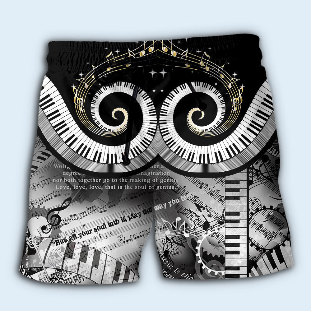 Piano Music Lover Classic Beach Shorts For Sunny Holidays And Comfortable Daily Styling