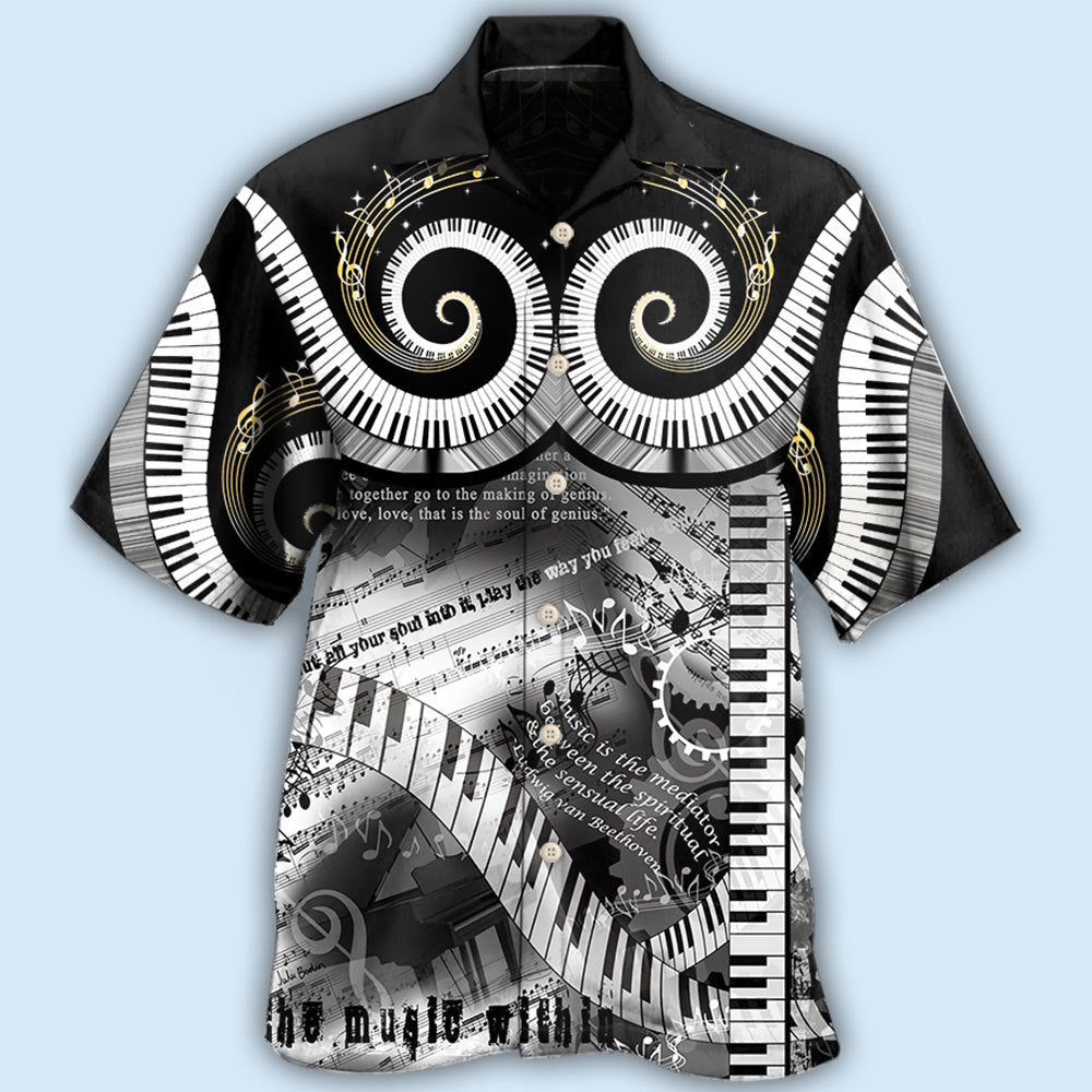 Piano Music Hawaiian Shirt For Music Fans, Resort Parties, And Warm Weather Events