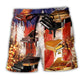 Piano USA Independence Day Celebration Beach Shorts Pattern View For Coastal Holidays And Casual Activities