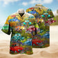 Pickup Truck Roll Hawaiian Shirt For Resort Trips, Coastal Parties, And Warm Weather Style