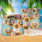 Sunflower Pig Beach Shorts Pattern Detail For Beachside Relaxation And Laid Back Daily Wear