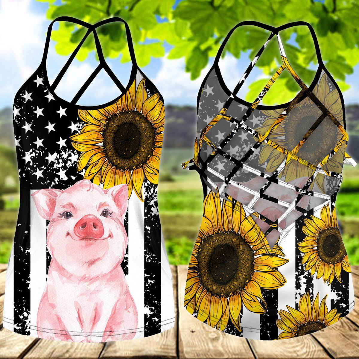Pig Farm Hollow Tank Top For Yoga Workouts And Casual Wear