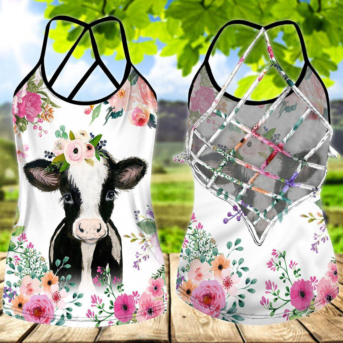 Cows Love Farm Hollow Tank Top For Fitness Activities And Relaxed Style