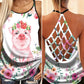 Pig Loves Farm Hollow Tank Top For Workout Classes And Daily Wear