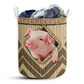 Pig Wicker Texture Hole Laundry Basket For Bathroom Bedroom Storage