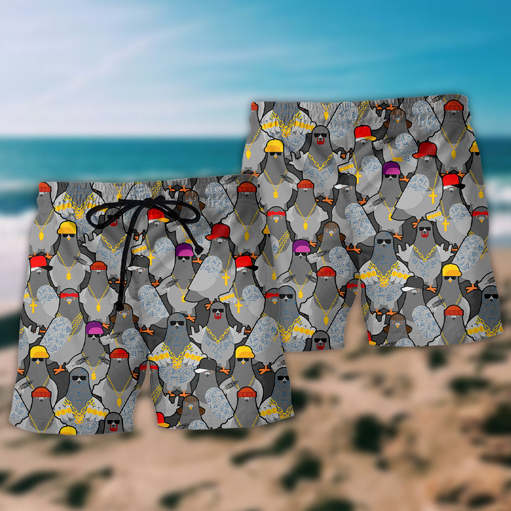 Dove So Cool Basic Beach Shorts Graphic Detail For Resort Trips And Casual Outings