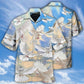 Pigeon Blue Sky Hawaiian Shirt For Tropical Holidays, Outdoor Gatherings, And Everyday Comfort