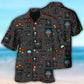 Black Pilot And Vintage Clock Hawaiian Shirt With All Over Print For Coastal Trips Outdoor Events And Relaxed Summer Wear